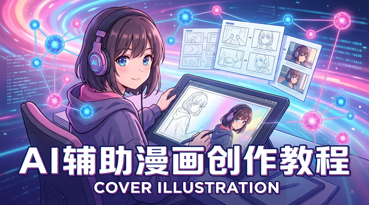 歪歪漫画app AI 漫画教程封面 - 二次元美少女创作演示