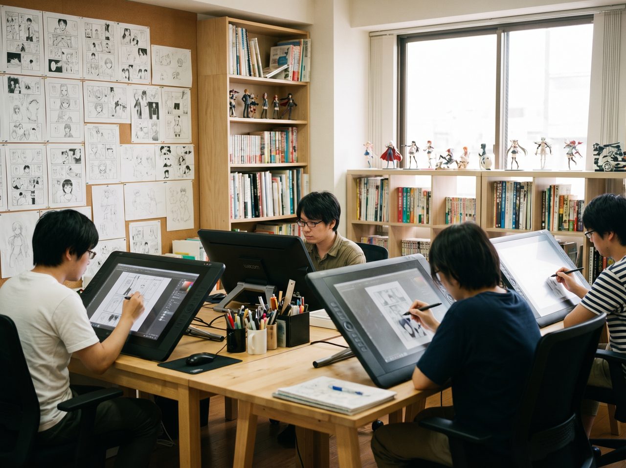 歪歪漫画app漫画家工作室办公环境